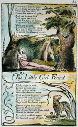 La Petite Fille Perdue et La Petite Fille Retrouvée, planche 34 (Bentley 35) de Songs of Innocence and of Experience (Bentley Copy L) 1789-94